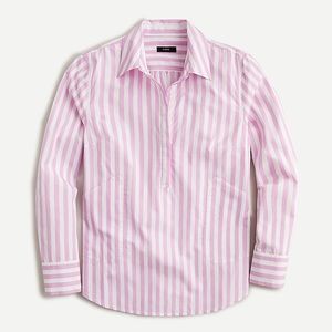 J.Crew lilac striped cotton popover tunic L